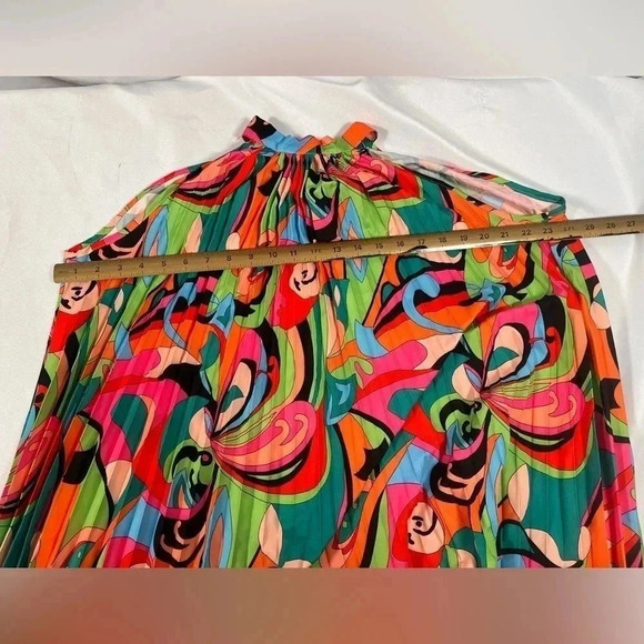 SHEIN VCAY Allover Print Tie Back Halter Dress - Picture 7 of 7